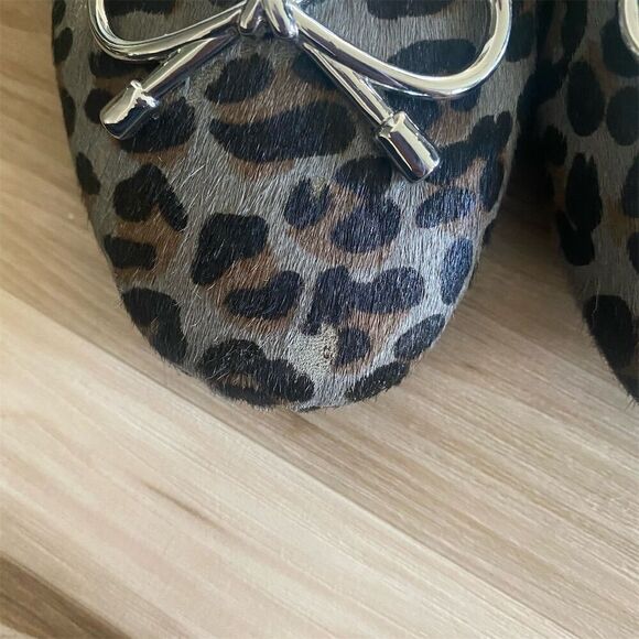 Adrienne Vittadini Women's Leopard Print Ballet Flats Size 6.5 Gray - Picture 6 of 7